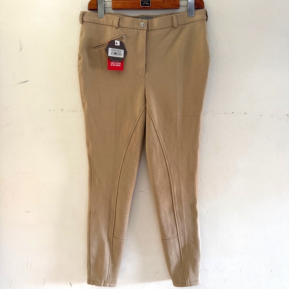 Horze Womens Active Silicone‎ Grip Full Seat Breeches Tan EU 44 US 32